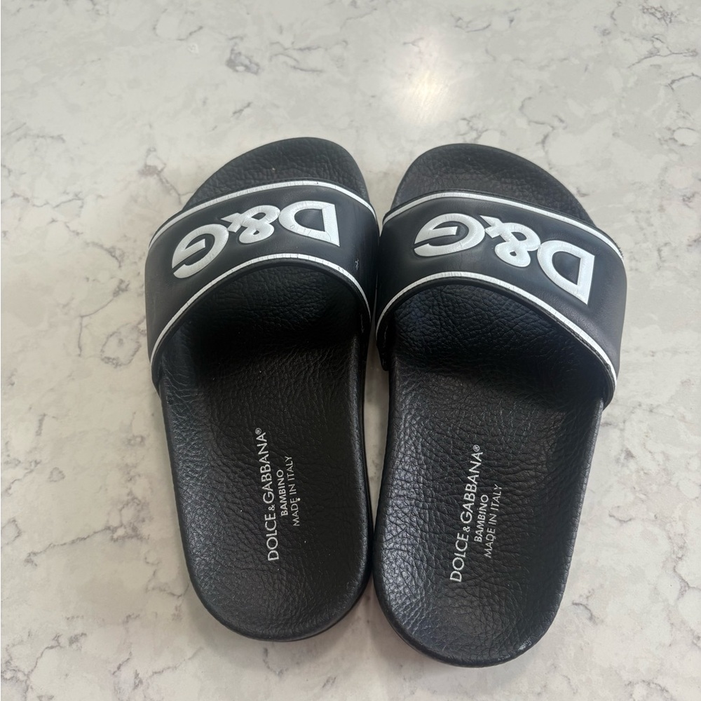 Dolce & Gabbana Black Logo Slides